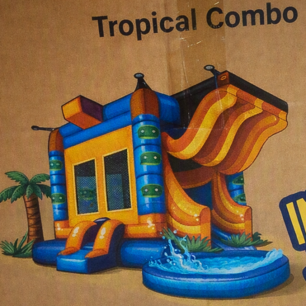 Tropical Combo Bounce House & Slide