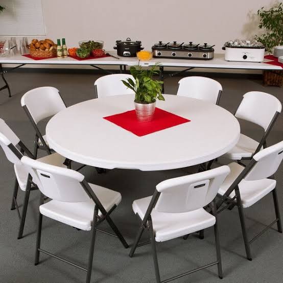 60" Round Plastic Folding Table