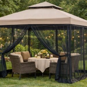 13×13 Pop‑Up Gazebo w/ Mosquito Netting