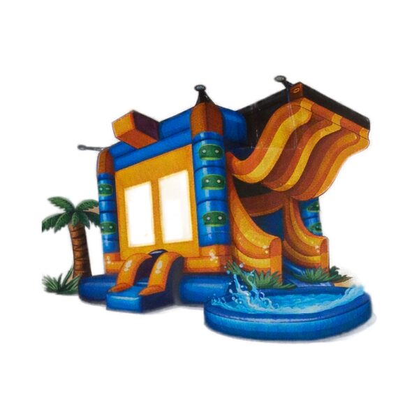 Tropical Combo Bounce House & Slide